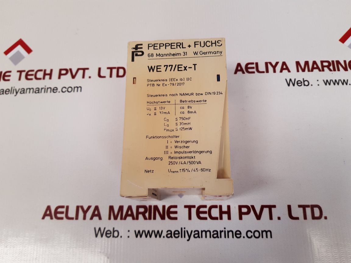 Pepperl+fuchs we77/ex-t safety switch amplifier