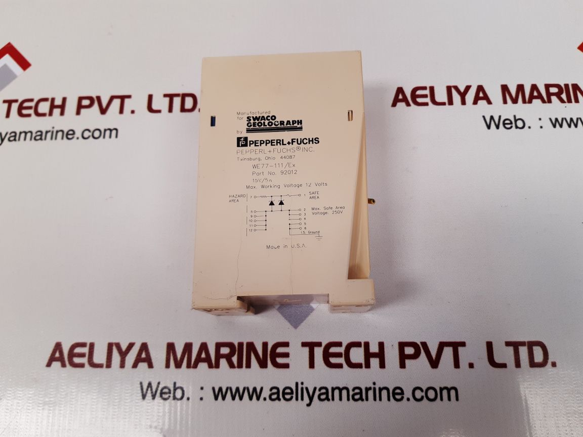 Pepperl+fuchs we77-111/ex switch amplifier 92012