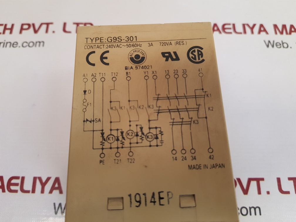 Omron g9s-301 safety relay unit