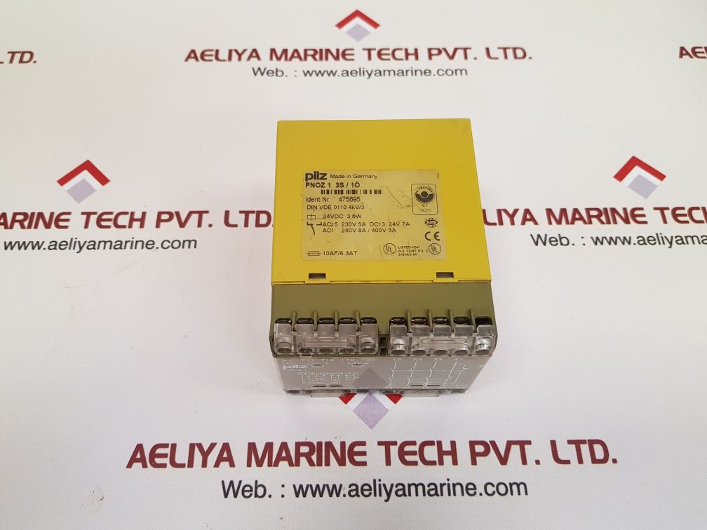 Pilz pnoz 1 3s/1o safety relay 475695