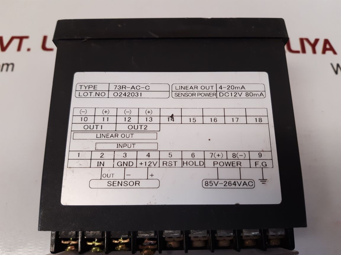 Met 73r-ac-c rpm meter 85v-264vac