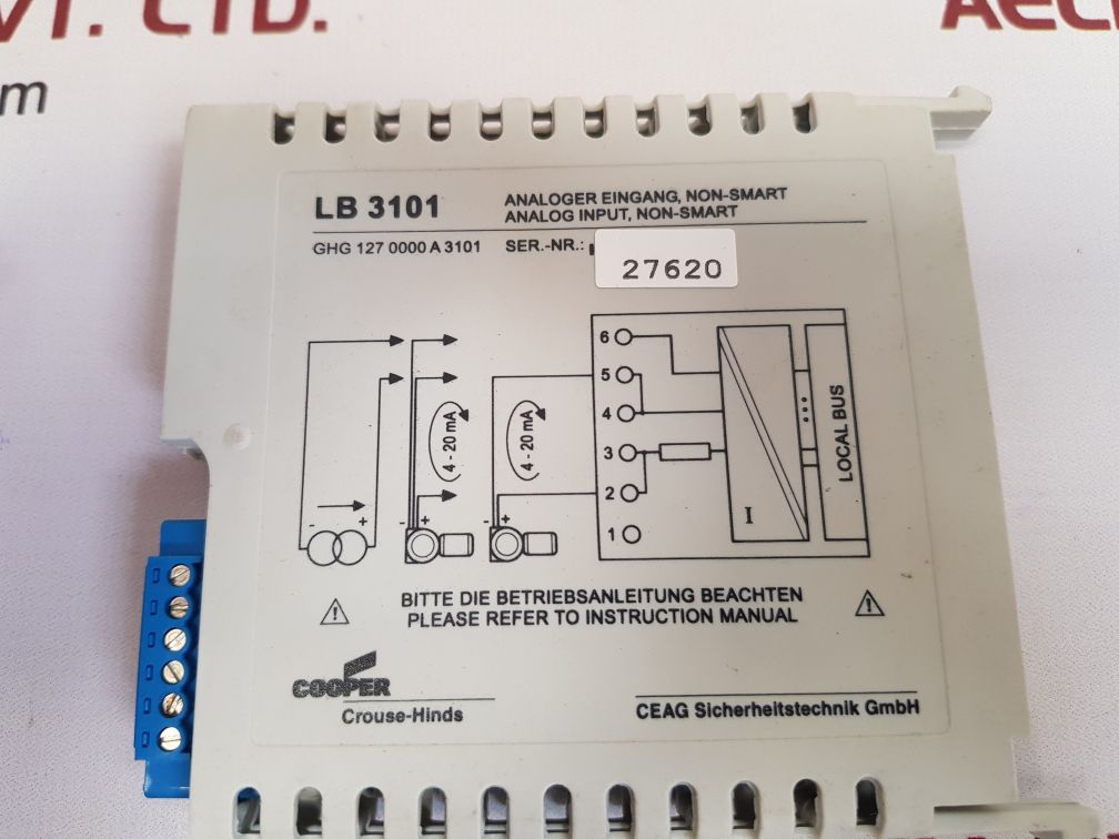 Ceag lb 3101 analog input module used