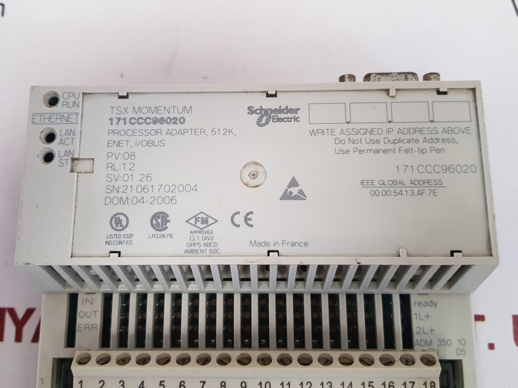Schneider electric 171ccc96020 processor adapter