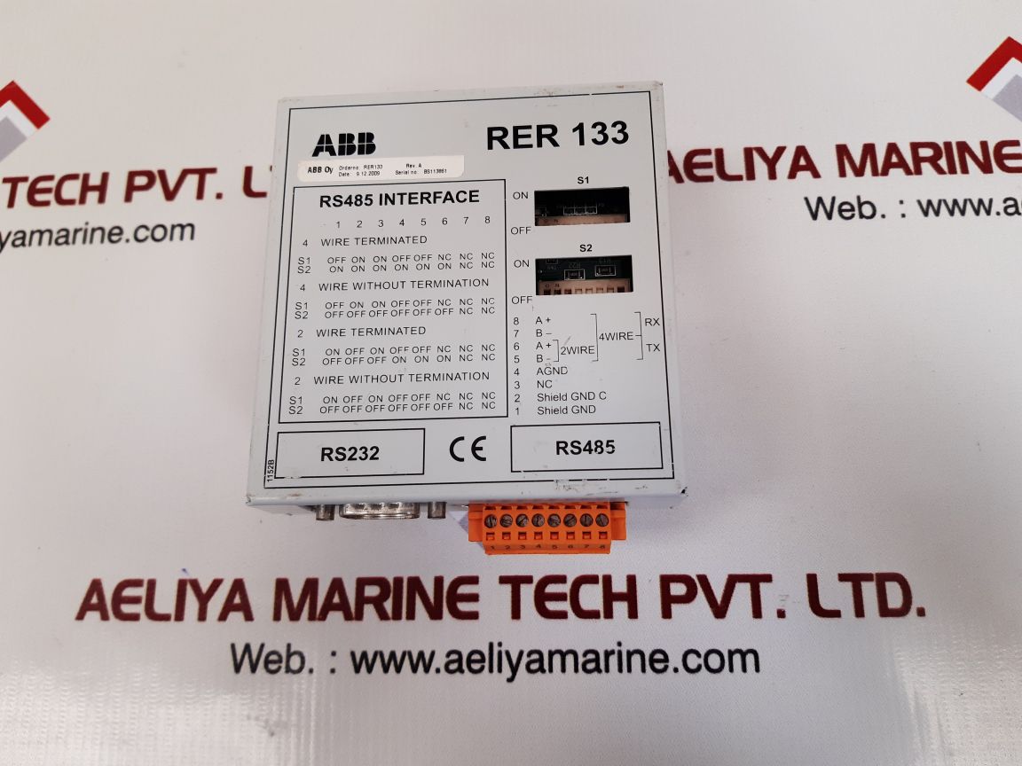 Abb rer 133 rev.a bus connection module rs485 interface