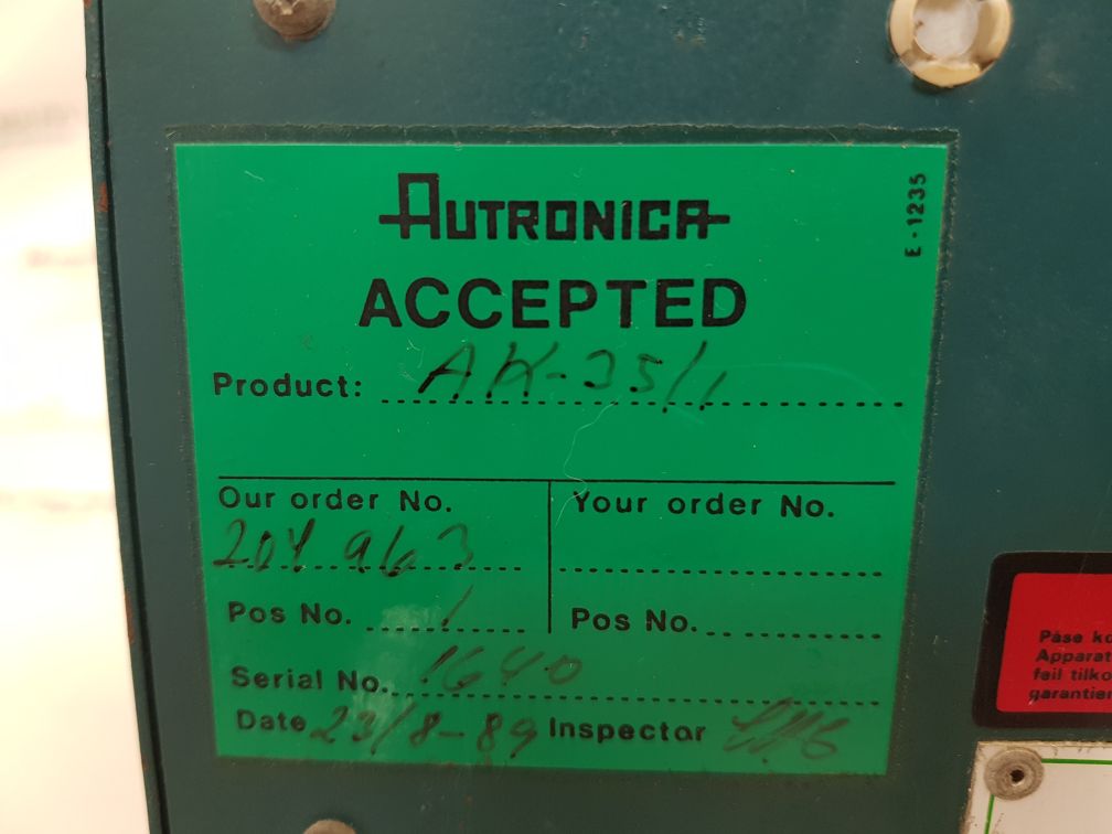 Autronica ak-35/1 generator guard