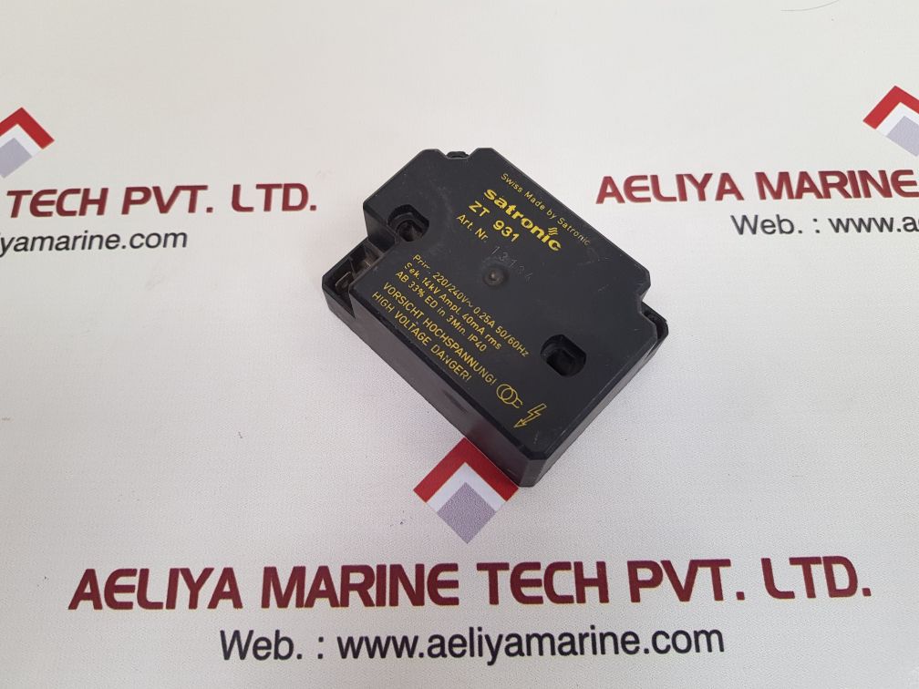 Satronic zt 931 ignition transformer