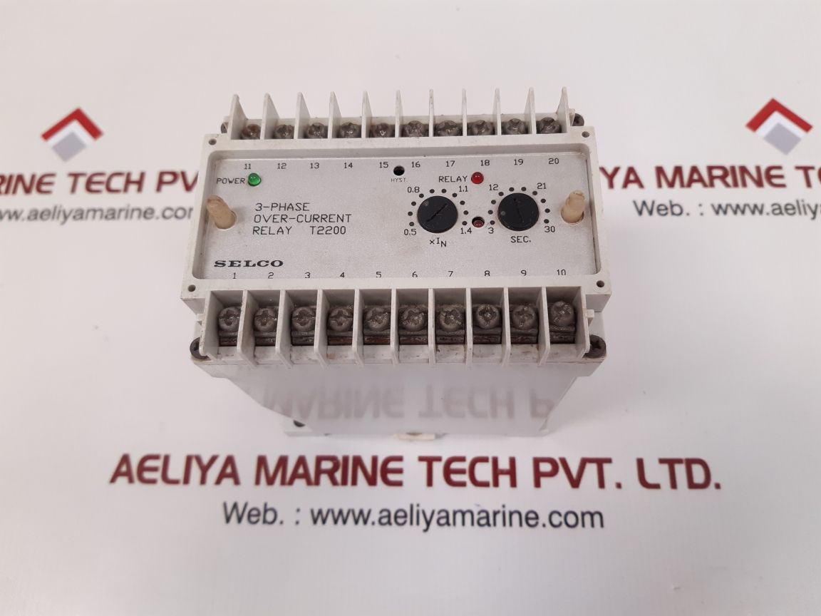 Selco t2200 3-phase over-current relay t2200-02