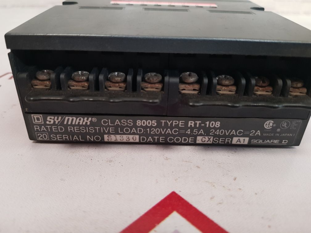 Square d sy/max rt-108 relay output module with dmu-1