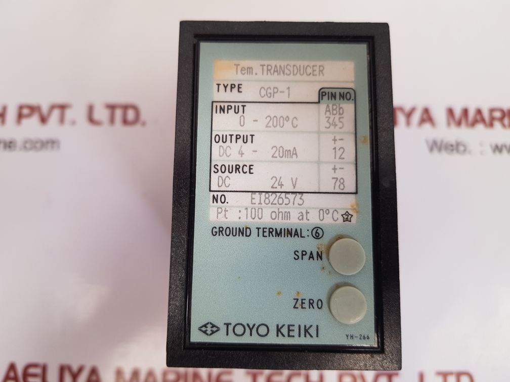 Toyo keiki cgp-1 tem. transducer used