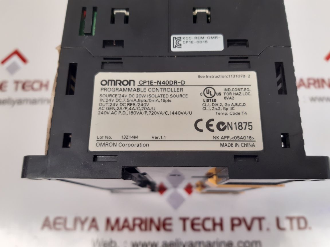 Omron cp1e-n40dr-d programmable controller