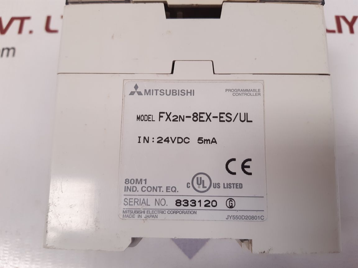 Mitsubishi fx2n-8ex-es/ul programmable controller Used