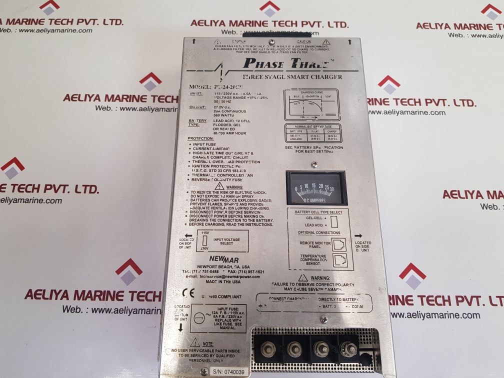 Newmar phase three pt-24-20ce three stage smart charger