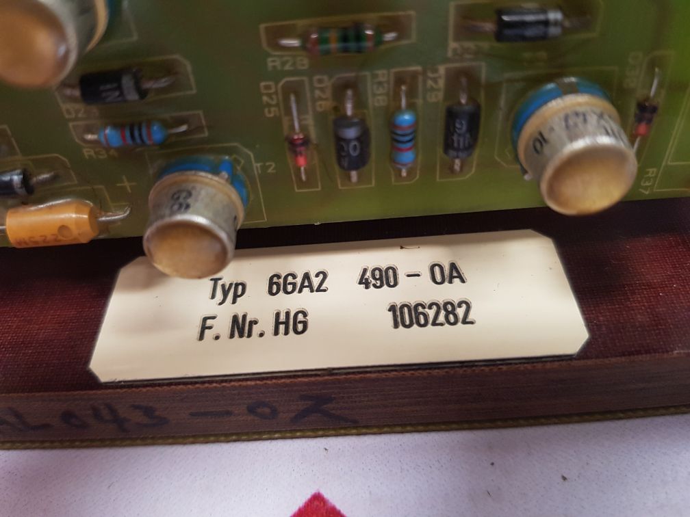 Siemens 6ga2 490-0a automatic voltage regulator generator 106282