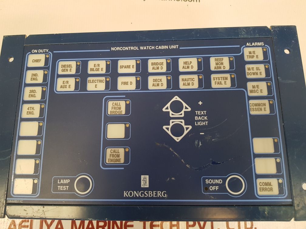 Kongsberg ha448511c norcontrol watch cabin unit display panel