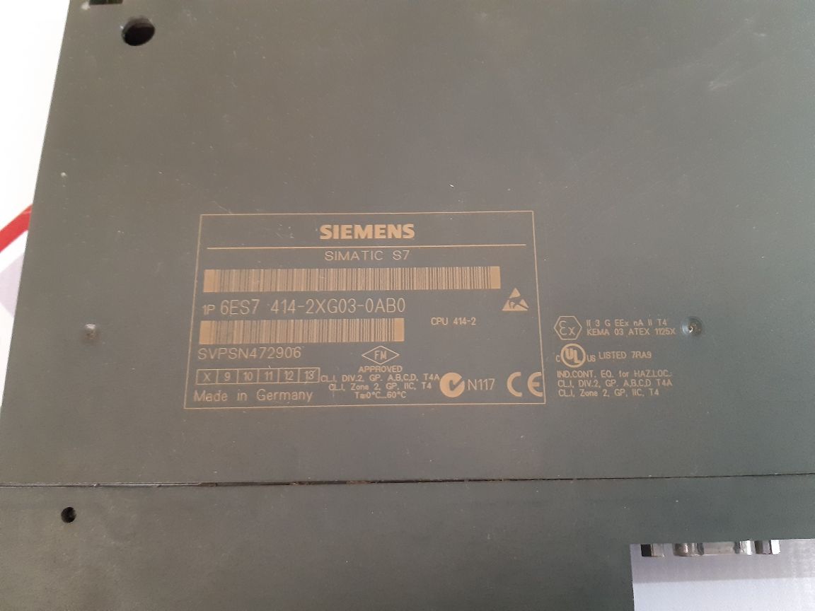 Siemens 6es7 414-2xg03-0ab0 module v3.1.3