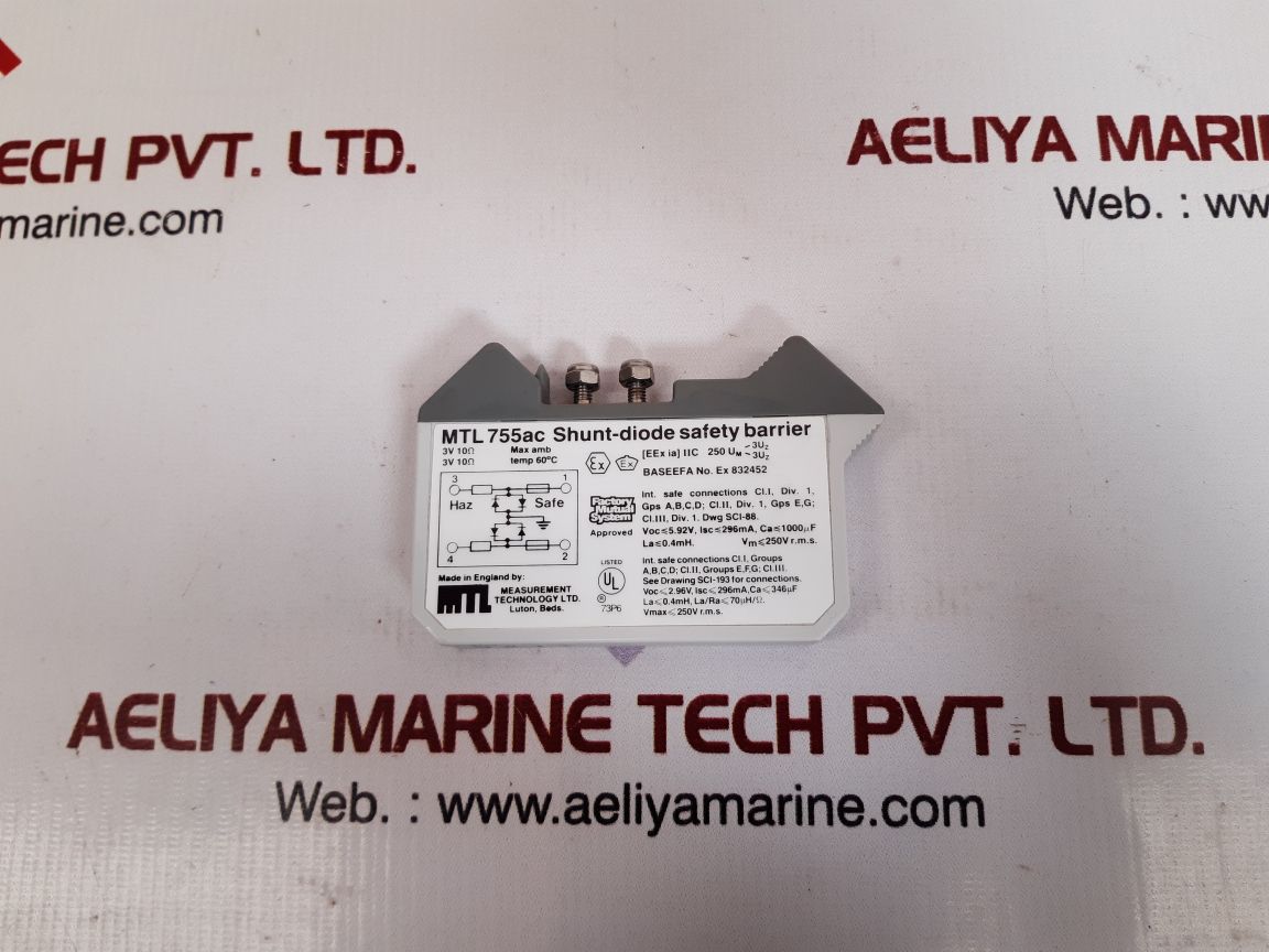 Measurement technology mtl755ac shunt-diode safety barrier