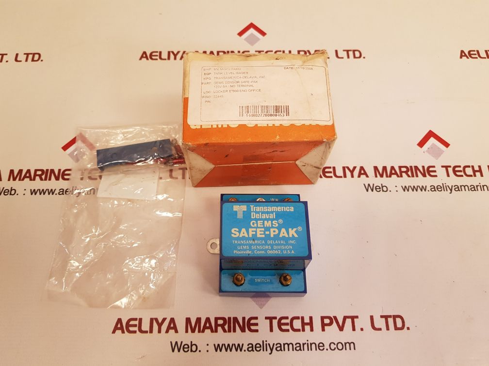 Transamerica delaval gems safe-pak sensor switch st-22445