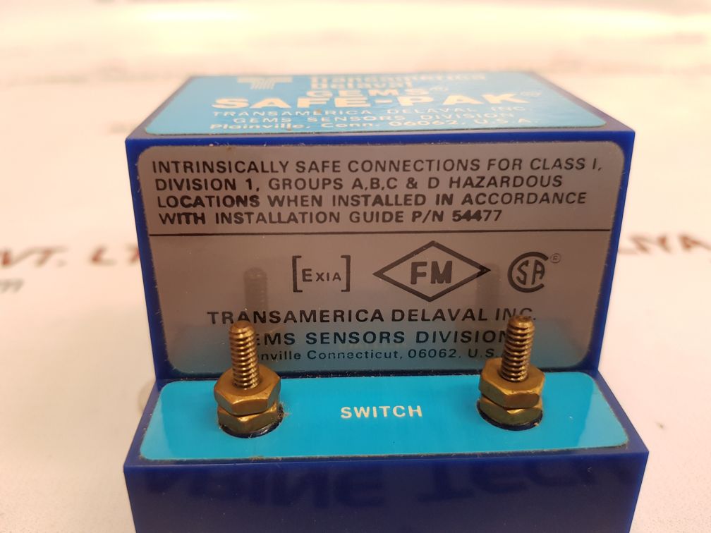 Transamerica delaval gems safe-pak sensor switch st-22445