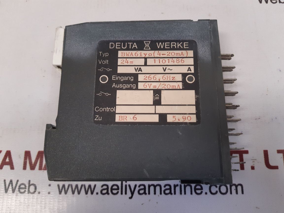 Deuta werke bwa6 output relay bwa6iyo