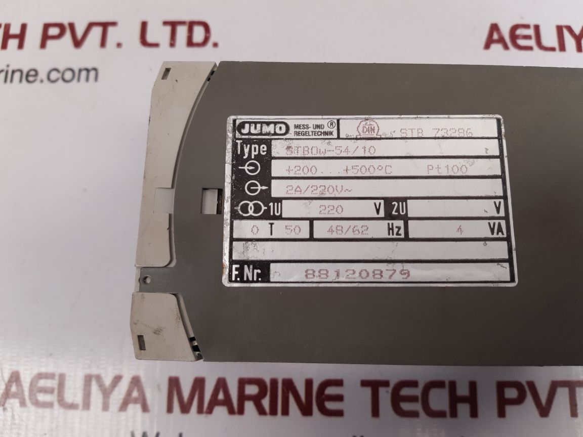 Jumo stb0w-54/10 temperature controller