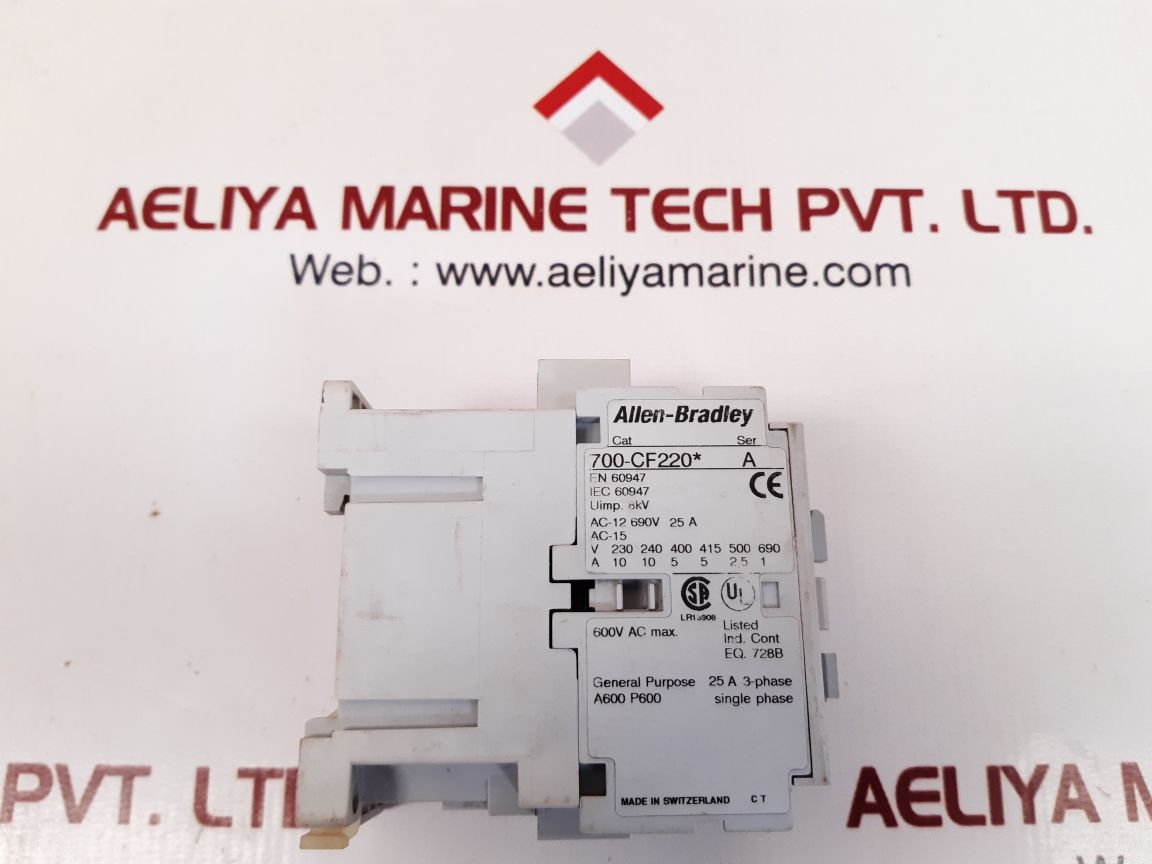 Allen-bradley 700-cf220* ser.A control relay Used