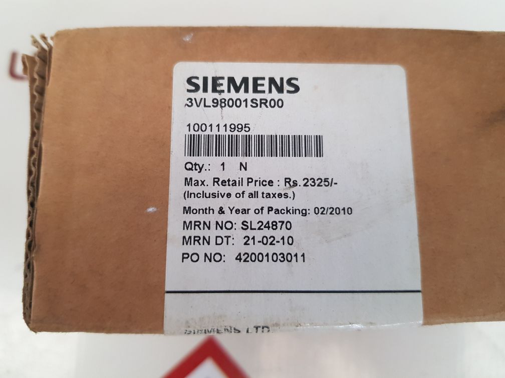 Siemens 3vl9800-1sr00 shunt release