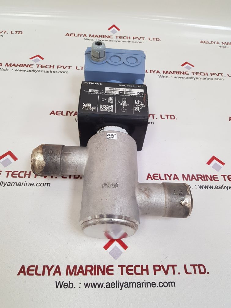 Siemens mvl661.32-12 electronically operated valve