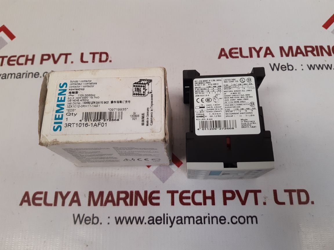 Siemens 3rt1016-1af01 contactor