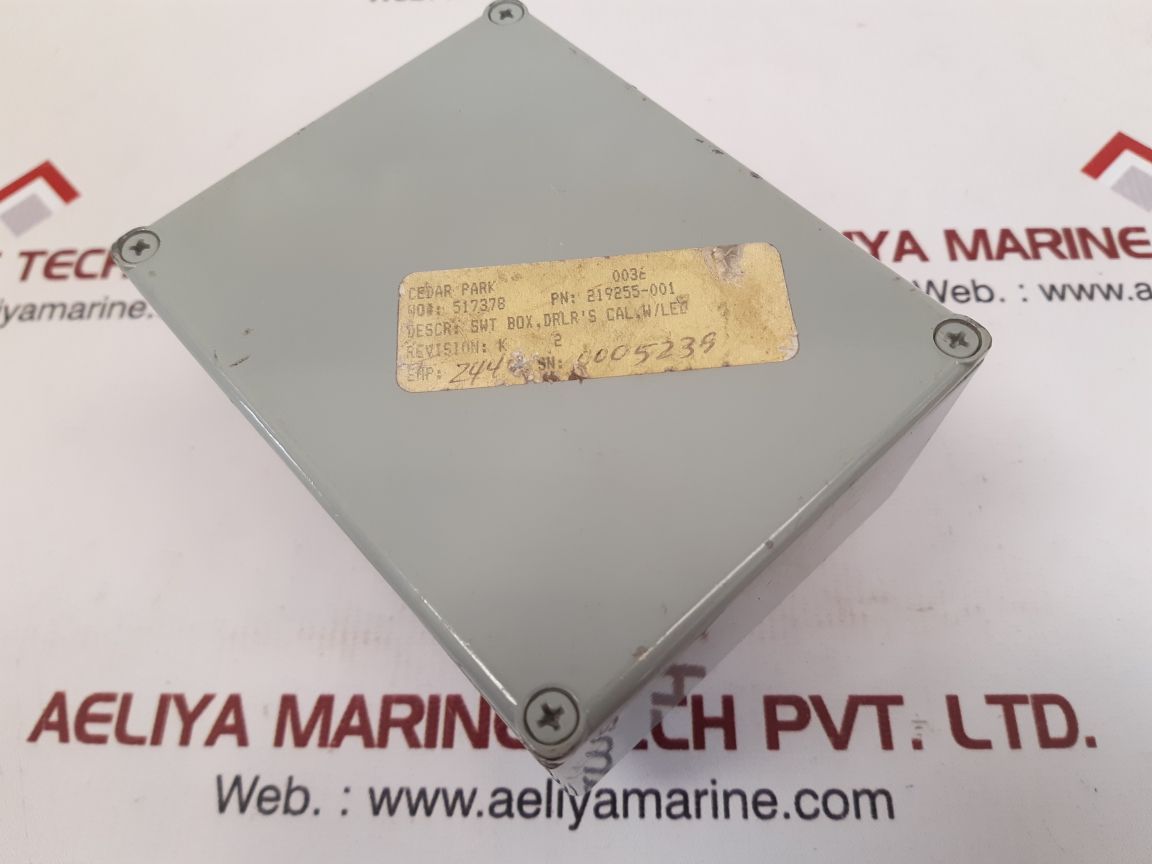 Md totco 219255 drillers calibration switch box Used