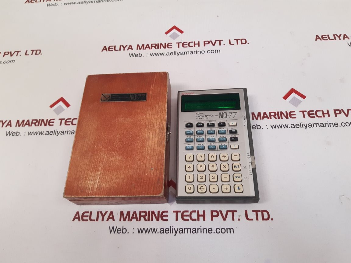 Tamaya nc-77 digital navigation computer w/wood case