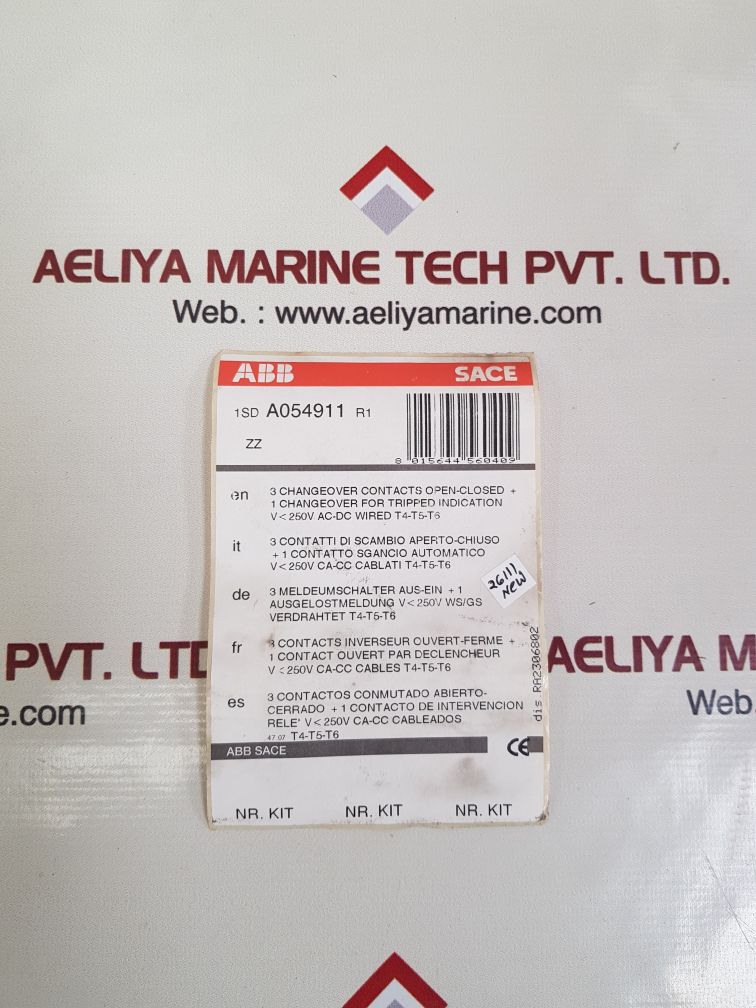 Abb a054911 changeover contacts