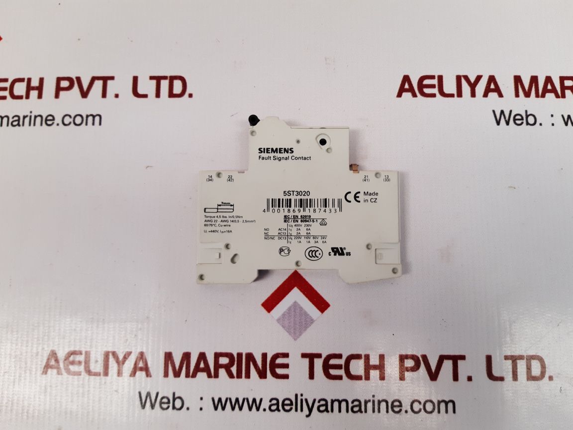 Siemens 5st3020 fault signal contact