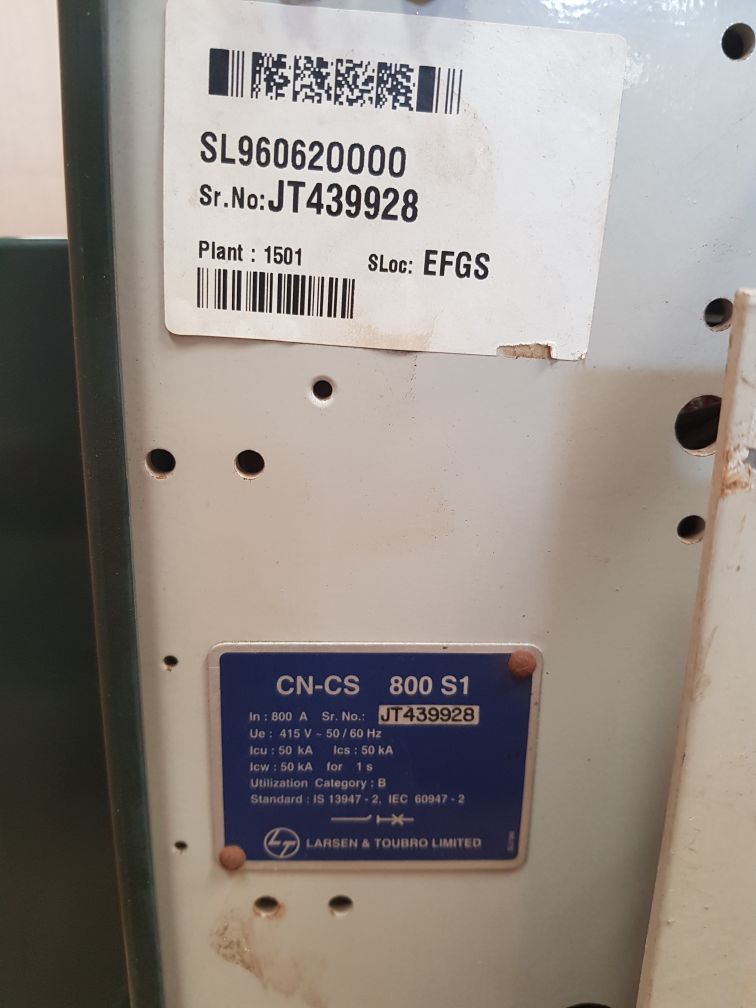 Larsen & toubro cn-cs 800 s1 circuit breaker
