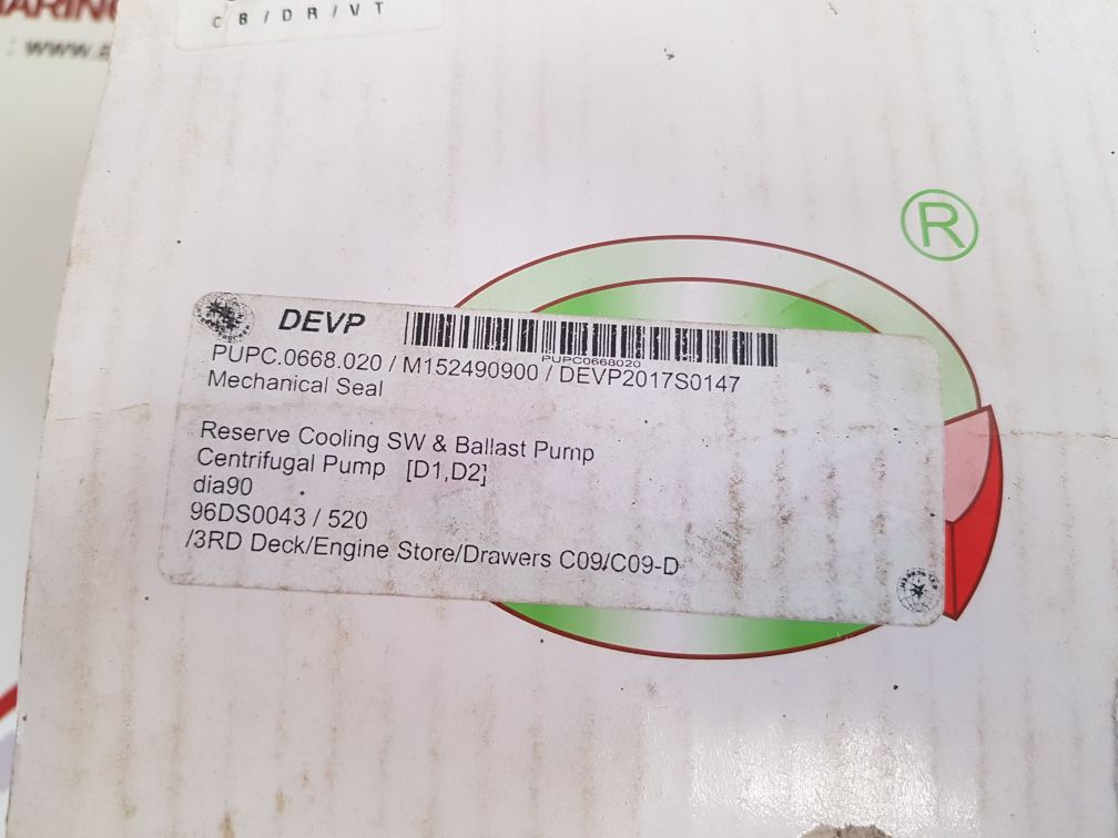 Devp pupc.0668.020 mechanical seal