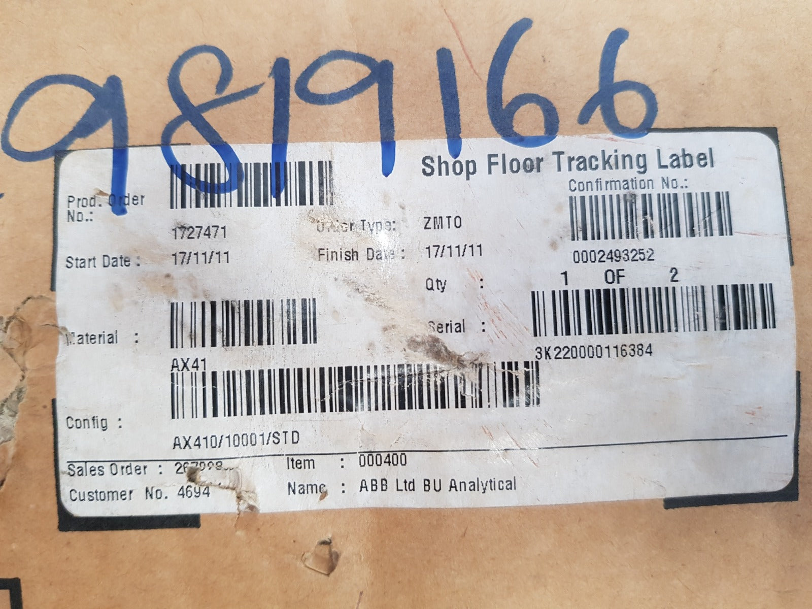 Abb ax400 transmitter conductivity analyzer ax410/10001/std