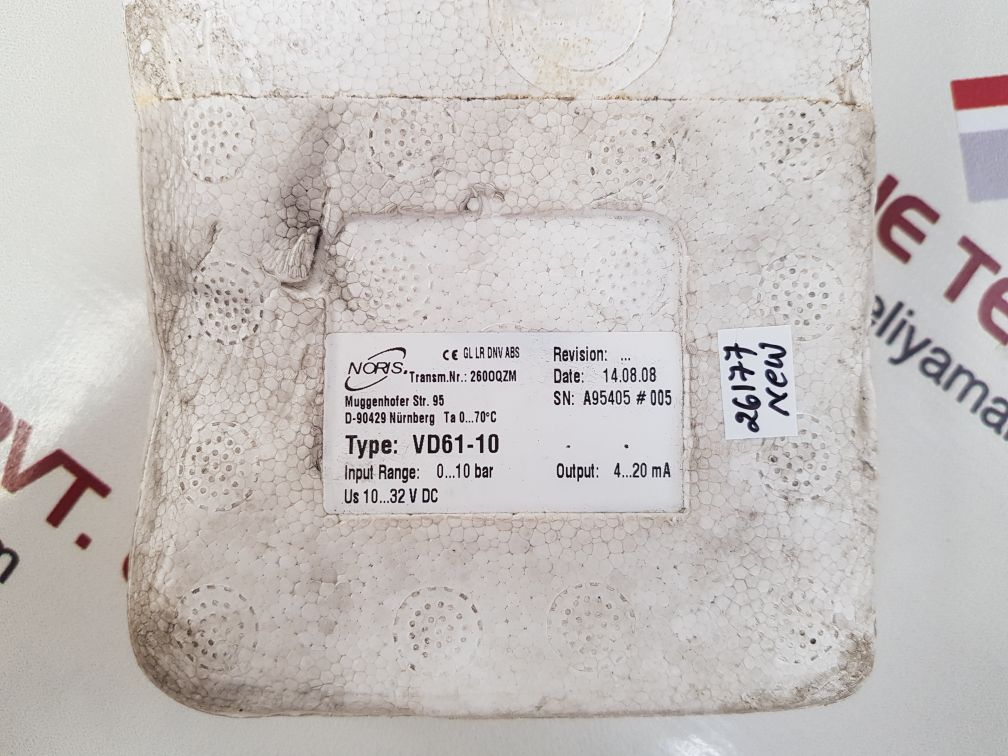 Noris vd61-10 pressure transmitter