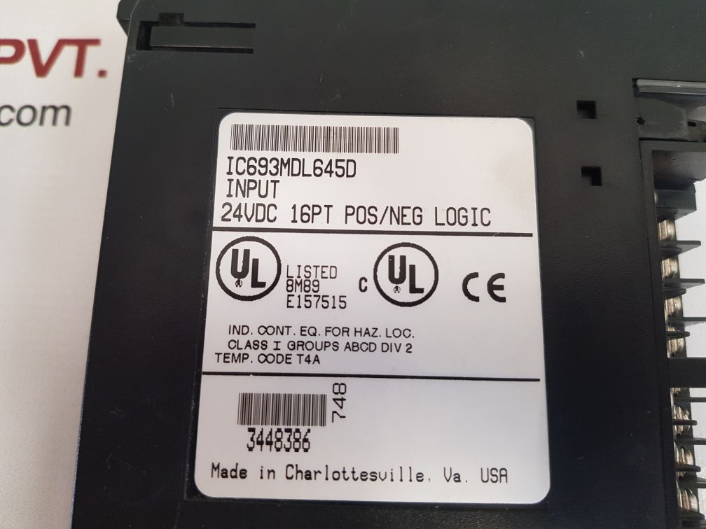 Ge fanuc ic693mdl645d input module