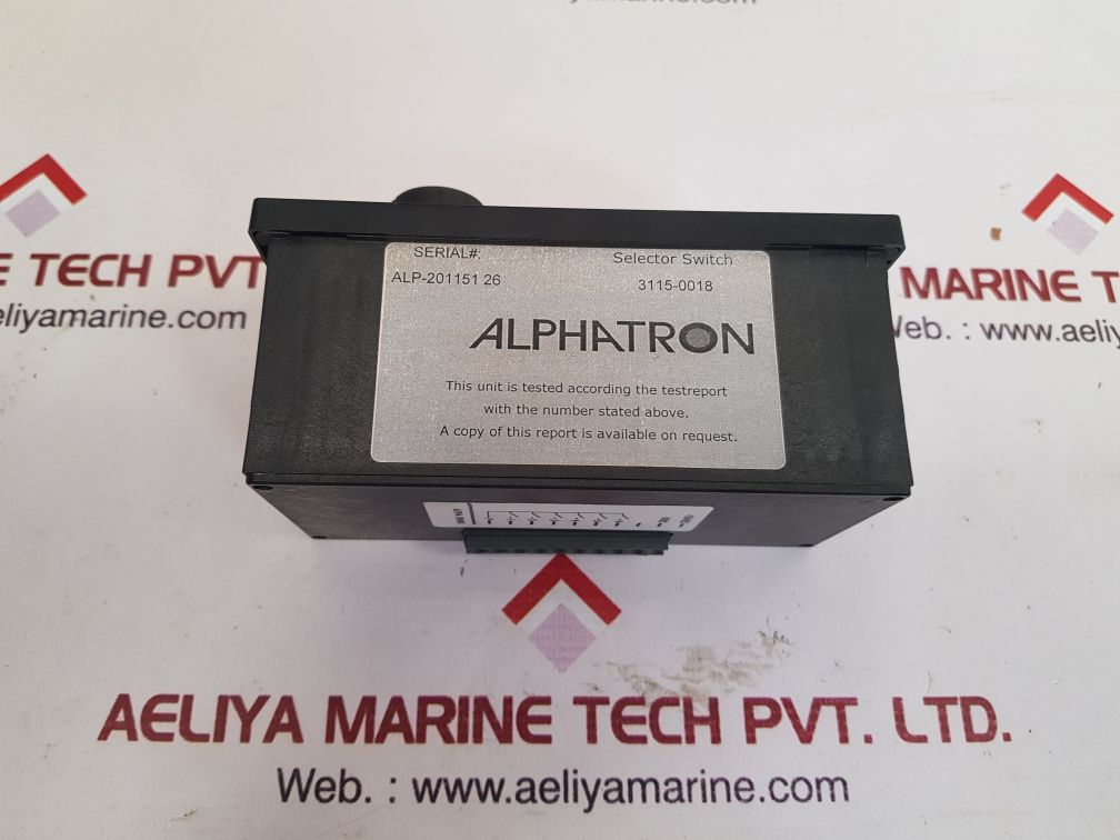 Alphatron alpha bnwas 3115-0018 selector switch