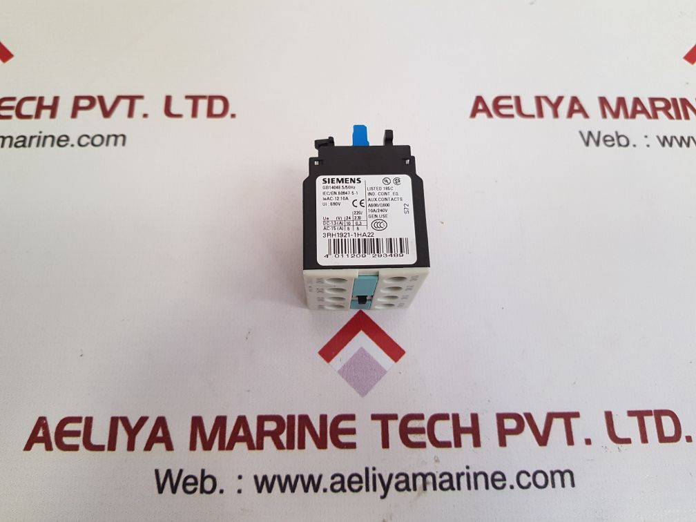 Siemens 3rh1921-1ha22 auxiliary switch block