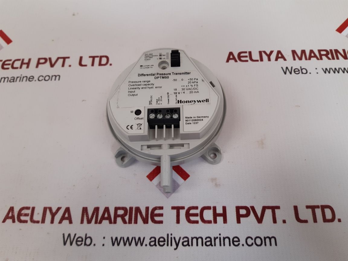 Honeywell dptm50 differential pressure transmitter