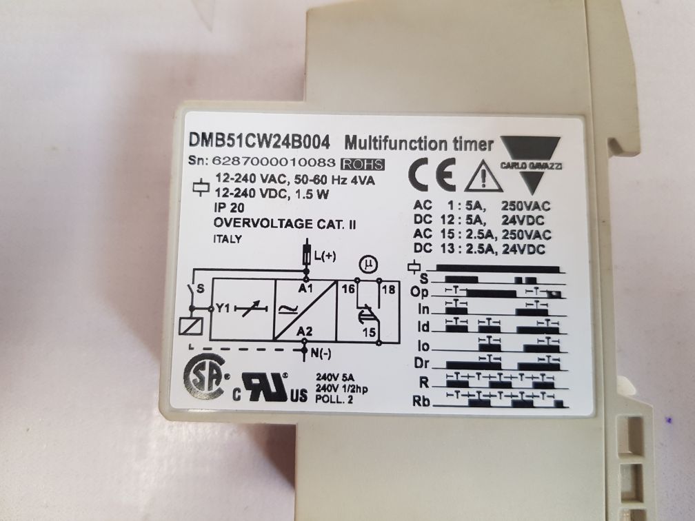 Carlo gavazzi dmb51cw24b004 multifunction timer New