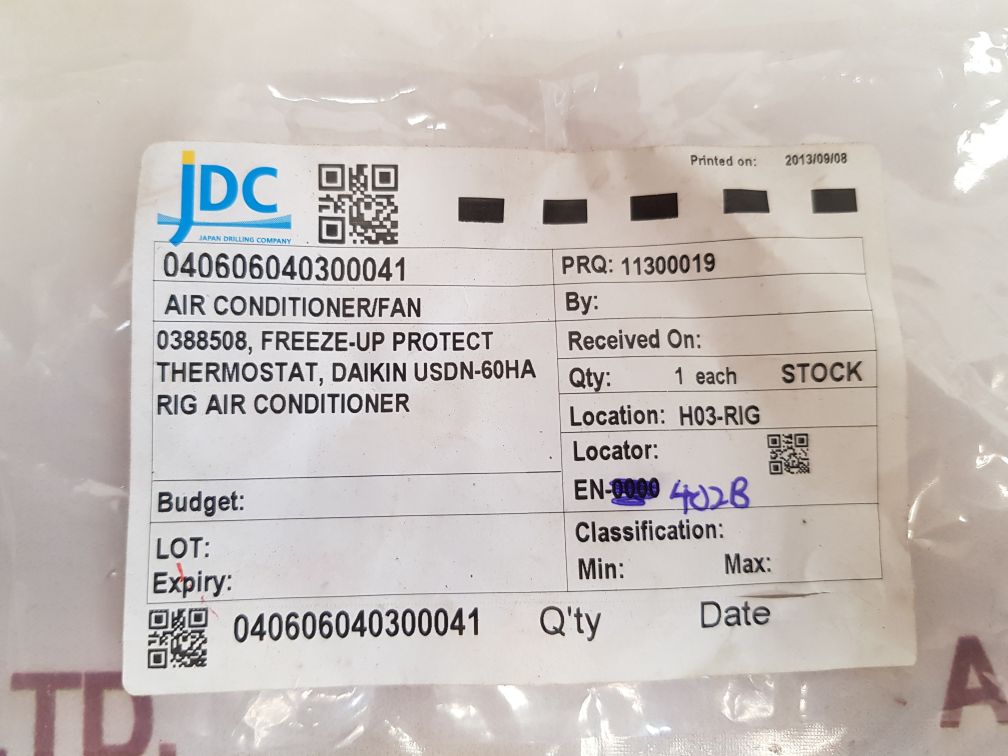 Foshan tongbao wpf7u-189-020t freeze-up protect thermostat