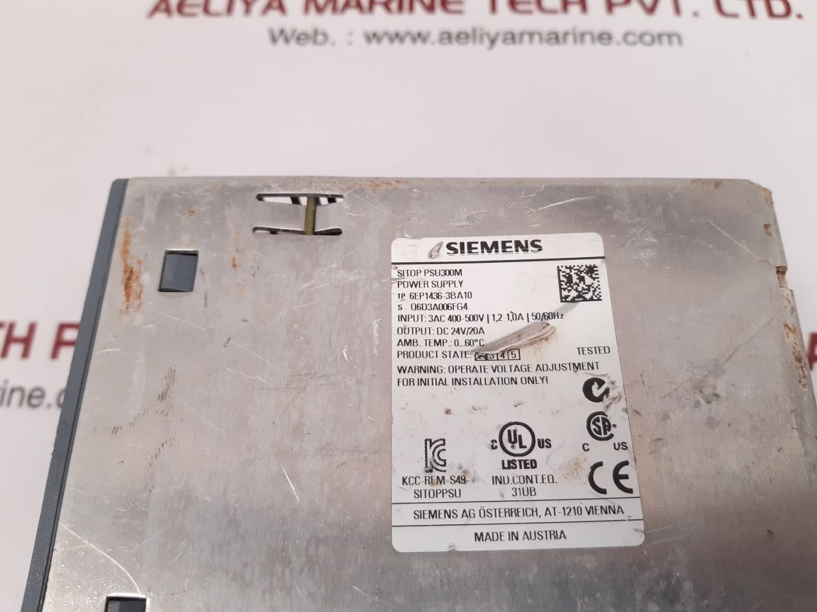 Siemens sitop psu300m power supply module 6ep1436-3ba10