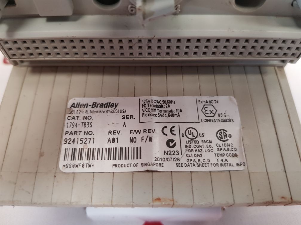 Allen-bradley 1794-tb3s ser.a terminal base unit 92415271
