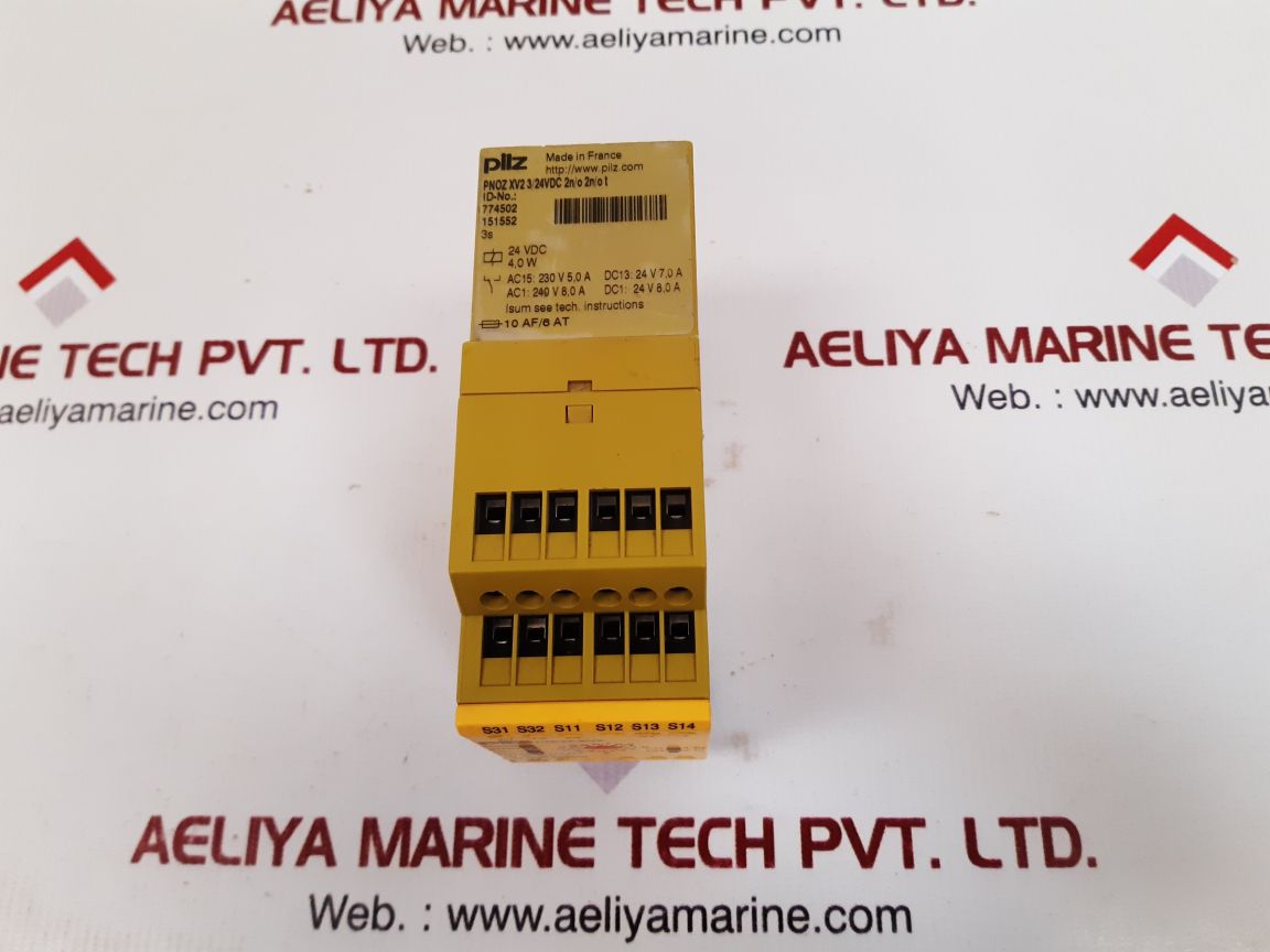 Pilz pnoz xv2 3/24vdc 2n/o 2n/ot safety relay