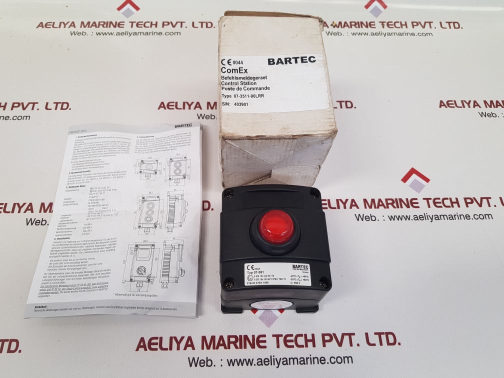 Bartec 07-351 emergency push button red