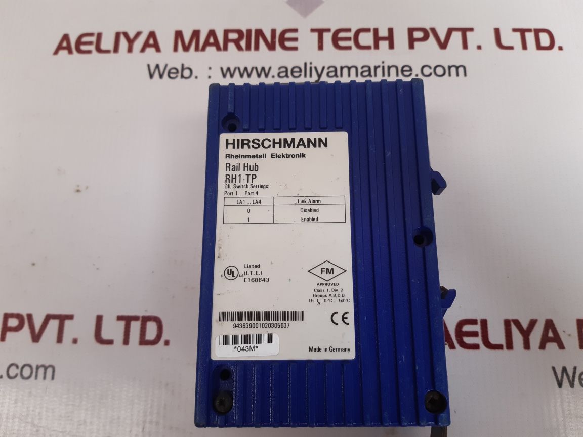 Hirschmann rh1-tp rail hub ethernet switch used