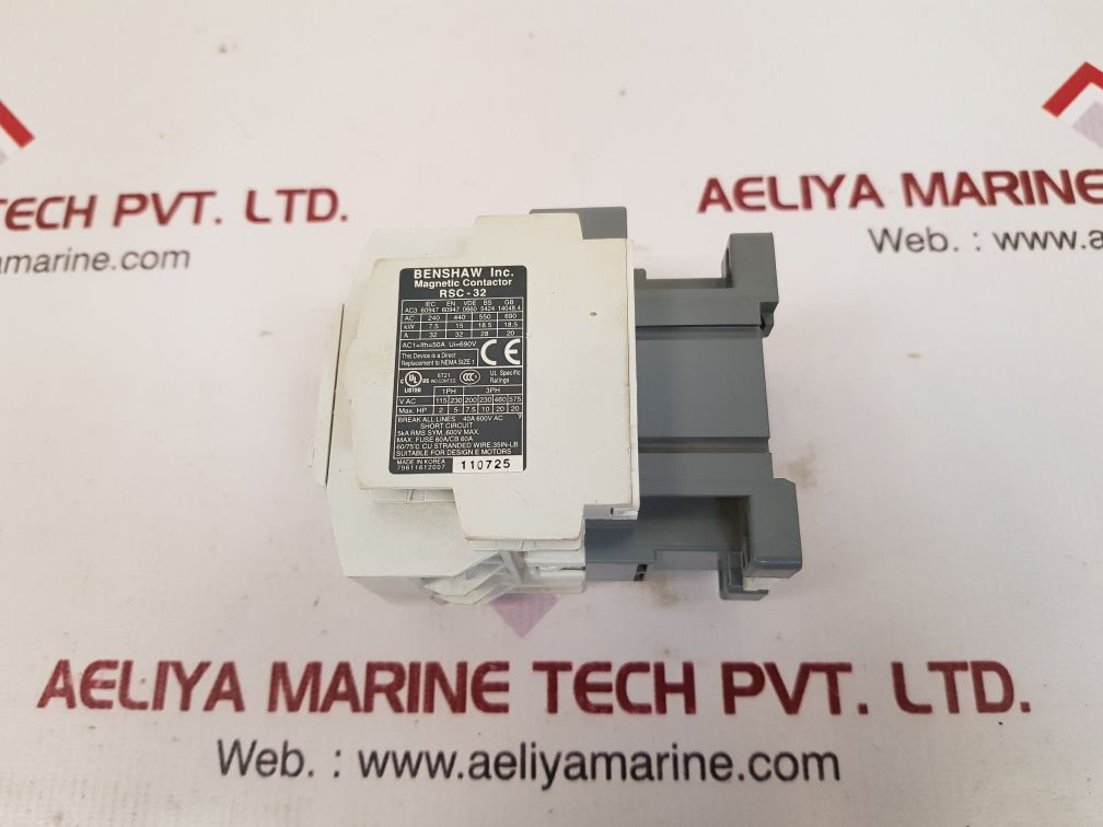 Benshaw rsc-32 magnetic contactor