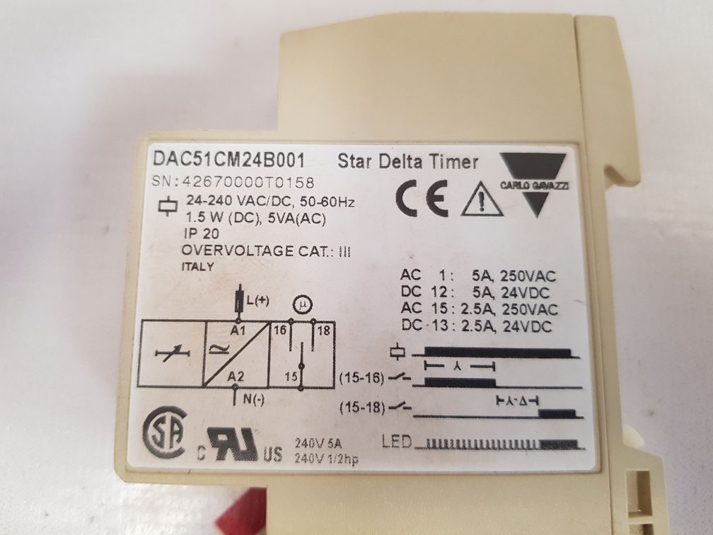 Carlo gavazzi dac51cm24b001 star delta timer