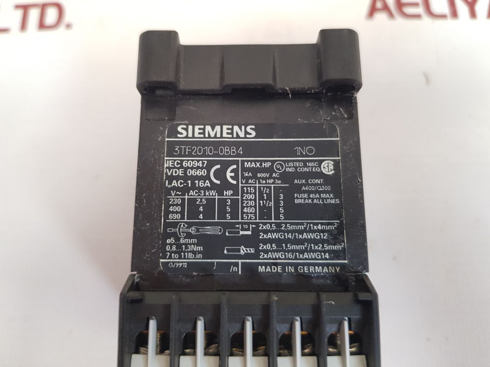 Siemens 3tf2010-0bb4 contactor dc 24v